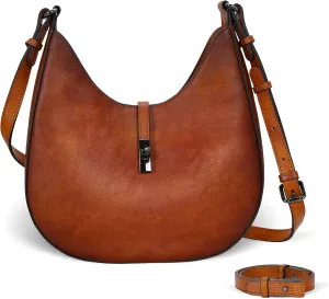 Iswee swee Genuine Leather Shoulder Bag for Women Designer Crossbody Purse Medium Size Handbags