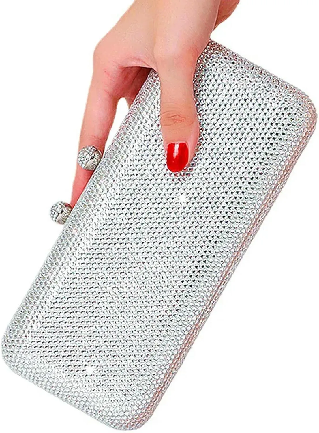 Italy'S Elegant Luxury Ladies Wedding Party Dinner Crystal Gold Silver Diamond Evening Clutch Bag