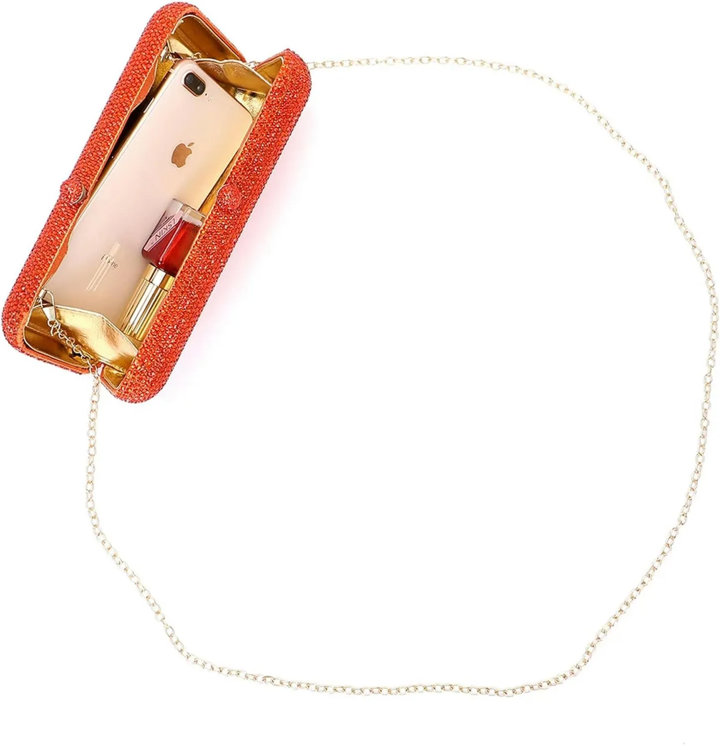 Italy'S Elegant Luxury Ladies Wedding Party Dinner Crystal Gold Silver Diamond Evening Clutch Bag