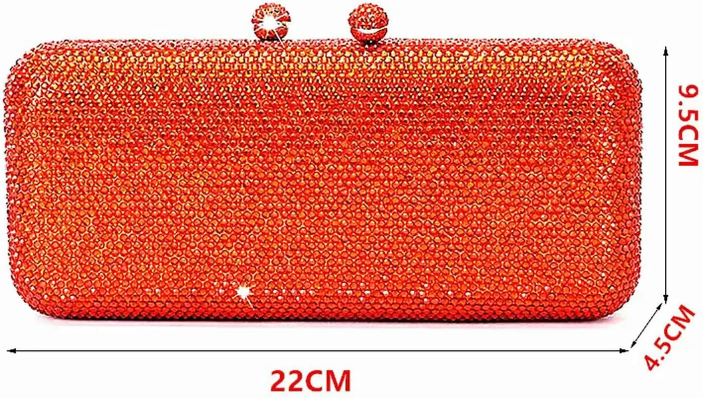 Italy'S Elegant Luxury Ladies Wedding Party Dinner Crystal Gold Silver Diamond Evening Clutch Bag