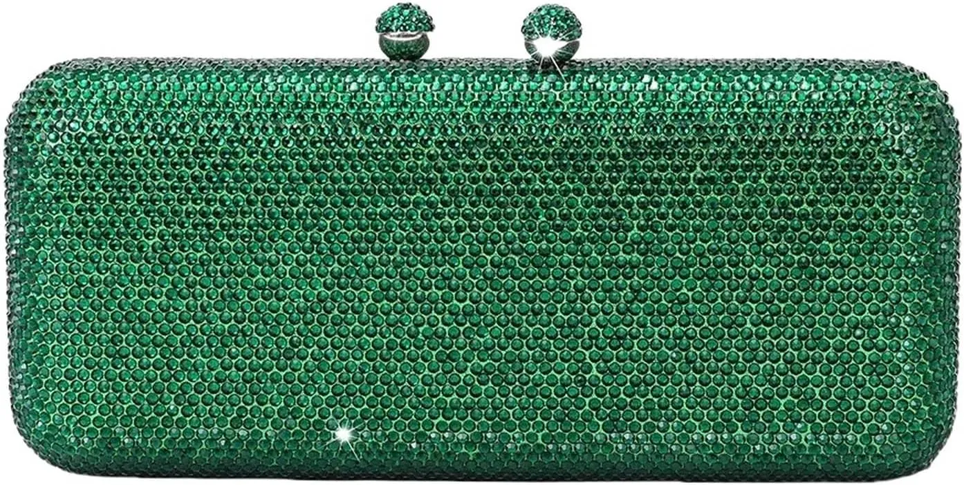 Italy'S Elegant Luxury Ladies Wedding Party Dinner Crystal Gold Silver Diamond Evening Clutch Bag