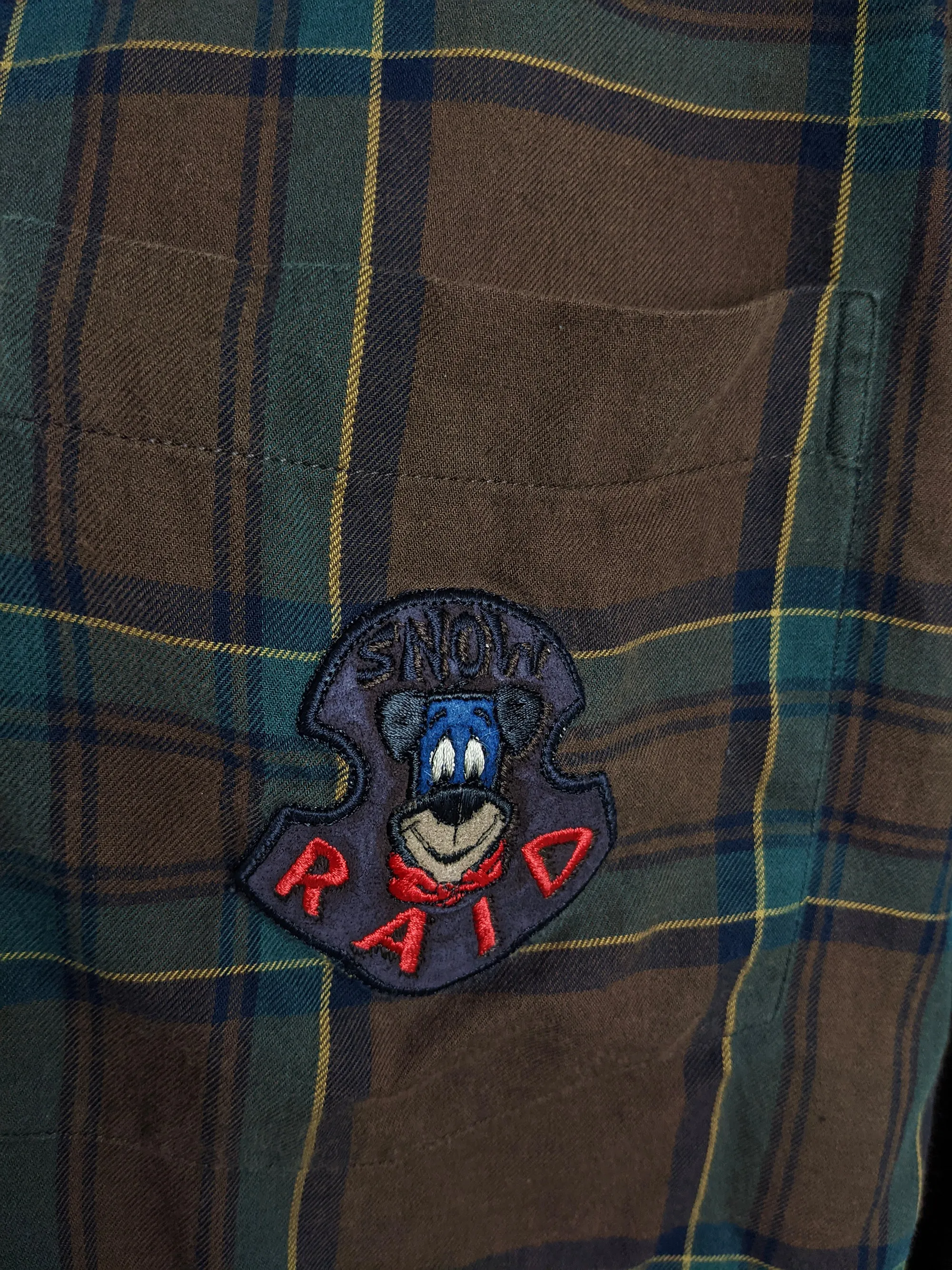 JC de Castelbajac Vintage Huckleberry Hound Mens Flannel Shirt, 1990s