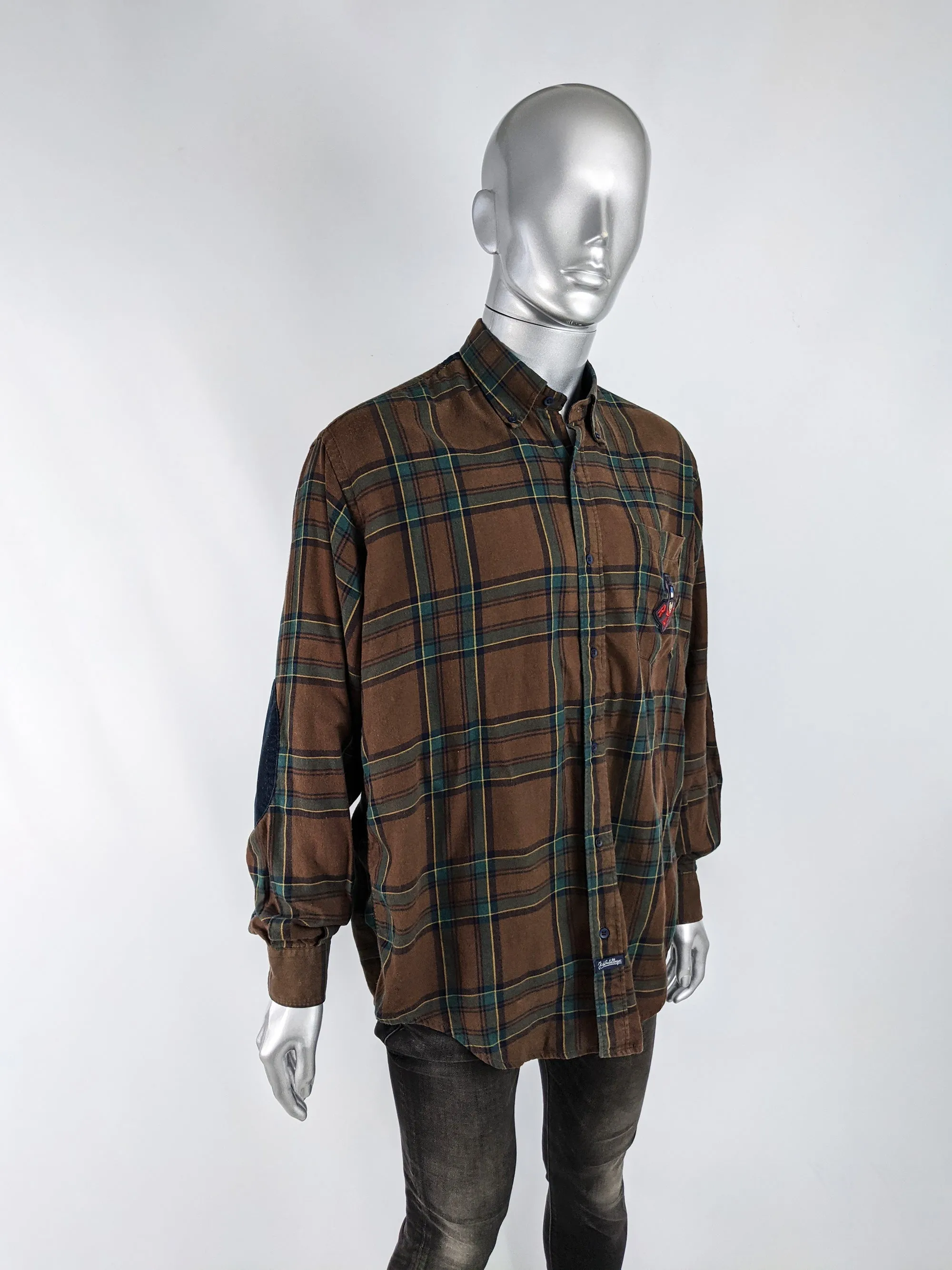 JC de Castelbajac Vintage Huckleberry Hound Mens Flannel Shirt, 1990s