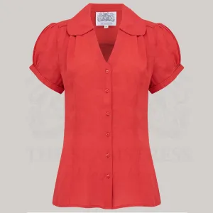 Judy Blouse in Lipstick Red
