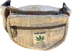 Karma Handicrafts Unisex Hippie Hemp Handmade Travel Hip Waist Belt Bag Crossbody Waist packs (Multicolor)