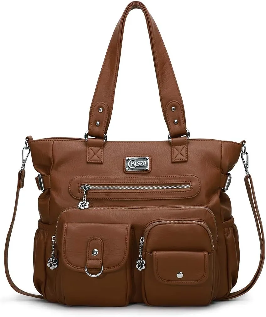 KL928 Large Purses for Women Shoulder Bag Tote Handbags Stylish Vegan Leather Hobo Bags Ladies