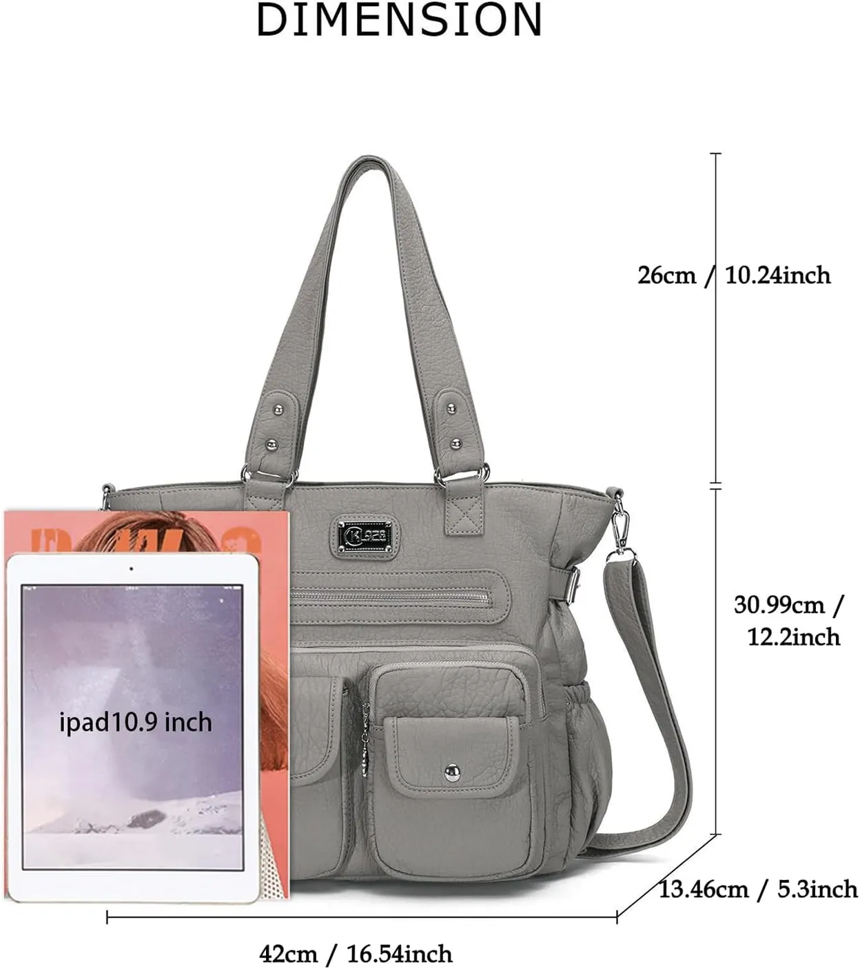 KL928 Large Purses for Women Shoulder Bag Tote Handbags Stylish Vegan Leather Hobo Bags Ladies