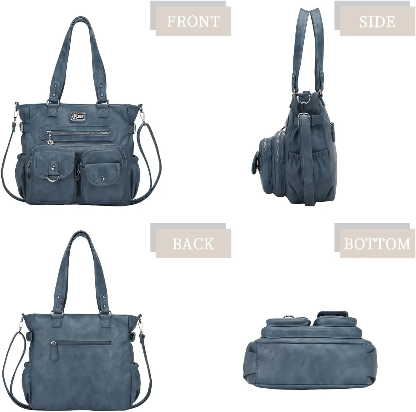 KL928 Large Purses for Women Shoulder Bag Tote Handbags Stylish Vegan Leather Hobo Bags Ladies