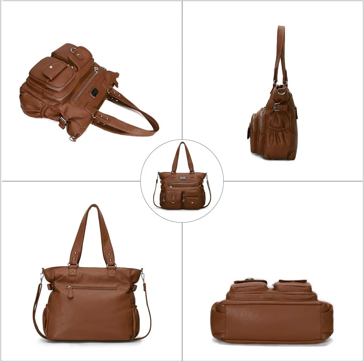 KL928 Large Purses for Women Shoulder Bag Tote Handbags Stylish Vegan Leather Hobo Bags Ladies
