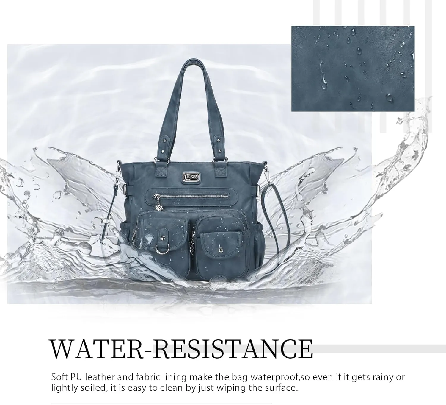 KL928 Large Purses for Women Shoulder Bag Tote Handbags Stylish Vegan Leather Hobo Bags Ladies