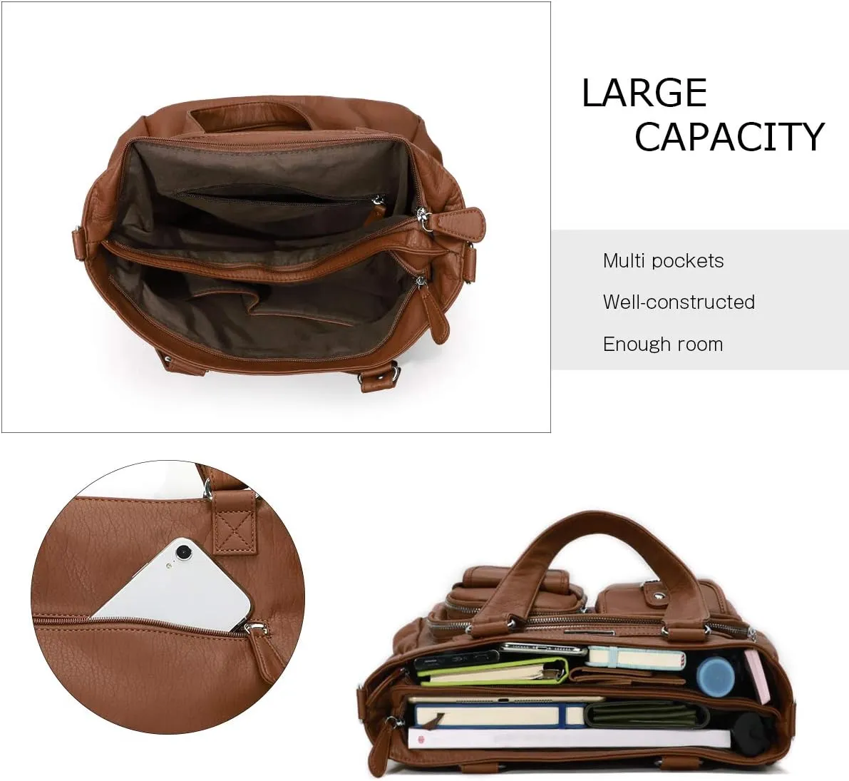 KL928 Large Purses for Women Shoulder Bag Tote Handbags Stylish Vegan Leather Hobo Bags Ladies