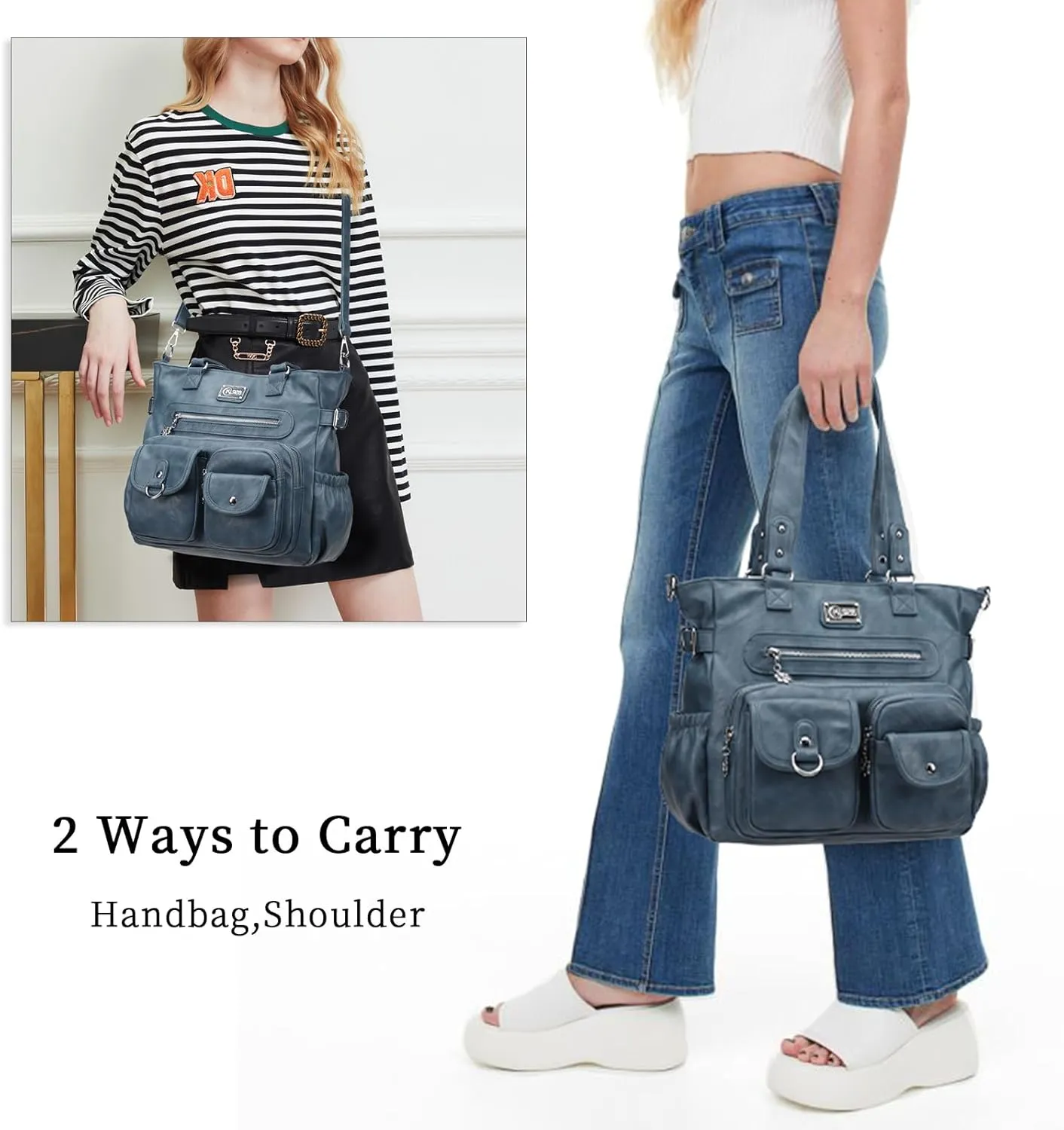 KL928 Large Purses for Women Shoulder Bag Tote Handbags Stylish Vegan Leather Hobo Bags Ladies