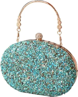 Ladies Handbag With Detachable Elegant Shoulder Sparkly Weeding Women Evening Sequin Clutch Bridal Wedding Purse