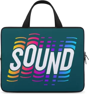 Laptop Sleeve Case Alphabets Sound Handle Bag Shockproof Modern Protect Computer Cover Carrying Briefcase