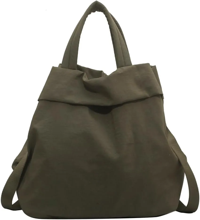 Large Nylon Crossbody Hobo Bags for Women Travel Tote Bags Trendy Shopping Bag Simple Shoulder Bags