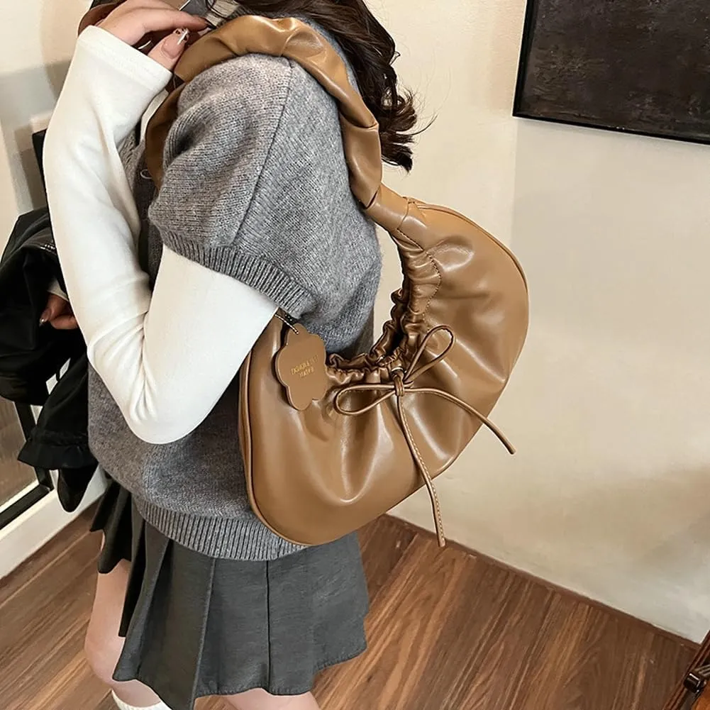 Leather Hobo Bags for Women Elegant Shoulder Bag Handbags Satchel Work Purses 2025