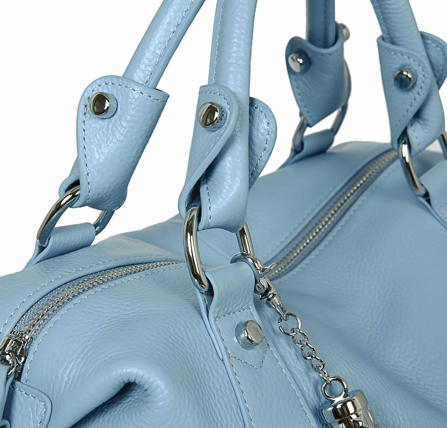 Leather Purses for Women Shoulder Handbags Satchel Bag Tote Bags Designer Crossbody Bag Hobo Purse (light Blue)