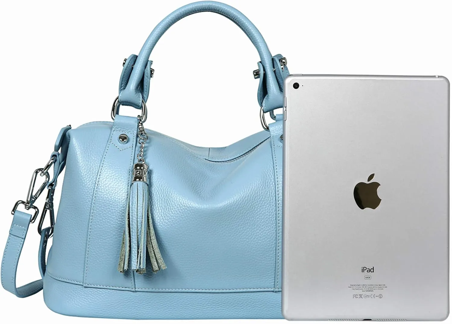 Leather Purses for Women Shoulder Handbags Satchel Bag Tote Bags Designer Crossbody Bag Hobo Purse (light Blue)