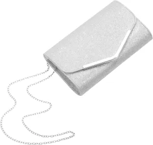 LIFKOME Elegant Evening Clutch Bag Chain Purse Envelope Style Perfect for Wedding Party Evening Events