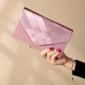 Light Pink Clutch Purses for Women Elegant Envelope Clutch Evening Bags and Clutches for Wedding Party