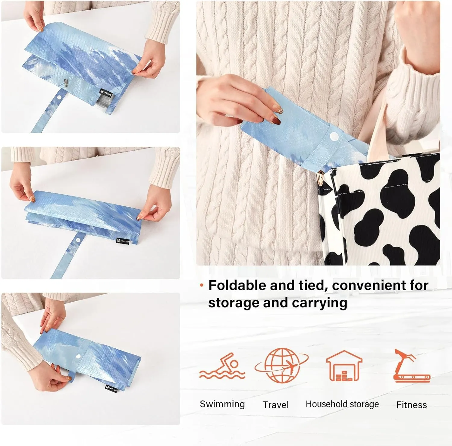 Luggage Space Saver, Organizadores De Maletas Para, Light Blue Tiedye, With Zipper, 3 Set Travel Packing Cubes For Suitcases, Garment Bag Closet Storage