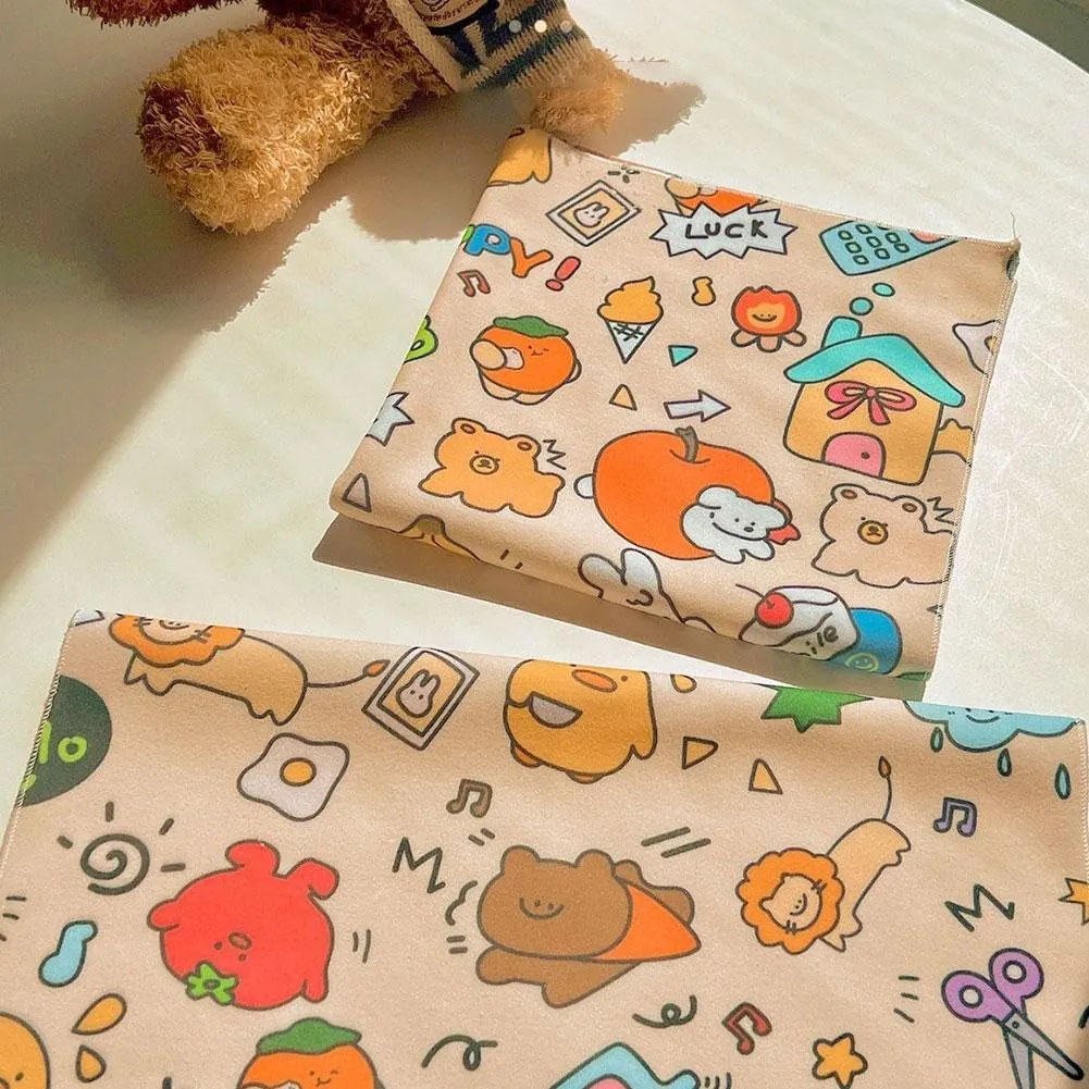 Magic Makeup Wrap, Self-Adhesive Magic Cloth Makeup Bag, Open Lay Flat Makeup Bag, Portable Cosmetic Bag, Multi-Functional Self-Adhesive Cloth Travel Makeup Bag for Lazy People (Beige 55cm)