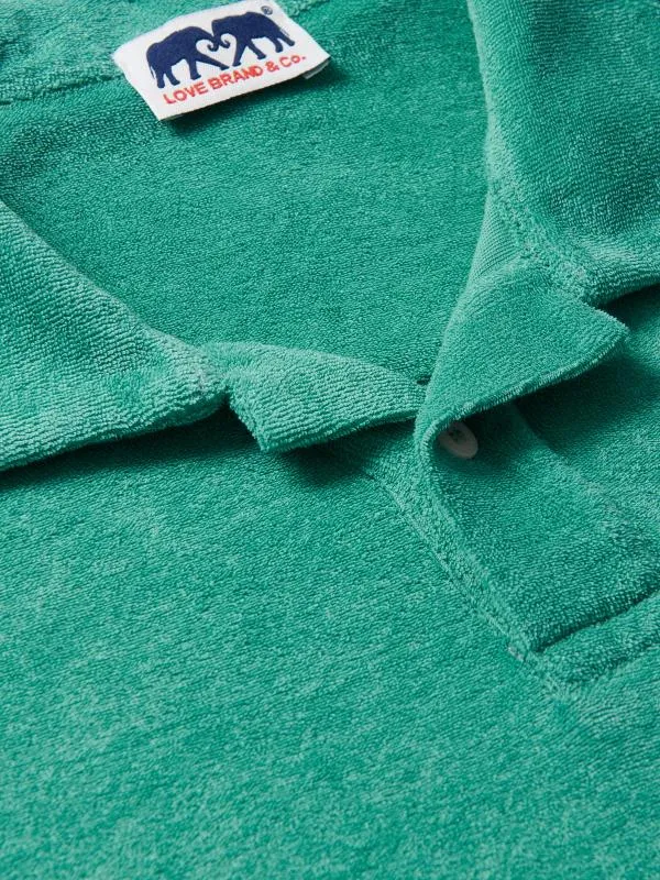 Men's Riviera Green Powell Terry Polo Shirt