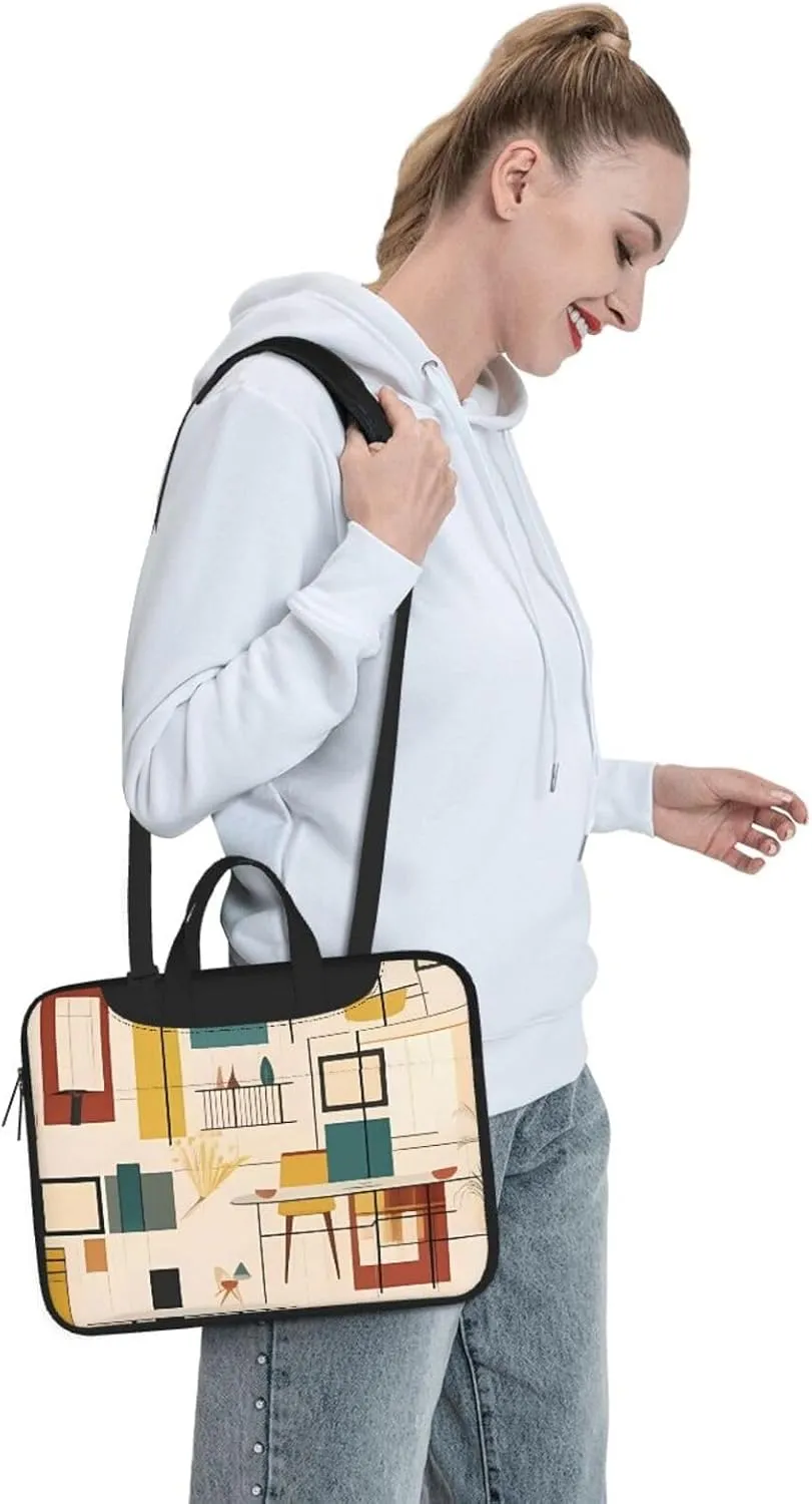 Mid Century Modern Laptop Tote Bag for Men Women Laptop Sleeve Shoulder Briefcase Messenger Computer Bag