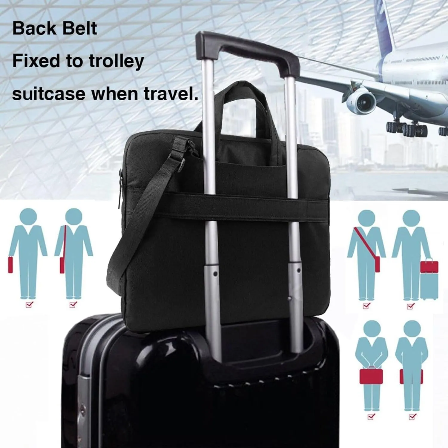 Mid Century Modern Laptop Tote Bag for Men Women Laptop Sleeve Shoulder Briefcase Messenger Computer Bag