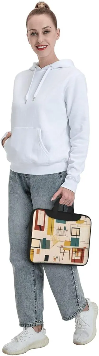 Mid Century Modern Laptop Tote Bag for Men Women Laptop Sleeve Shoulder Briefcase Messenger Computer Bag