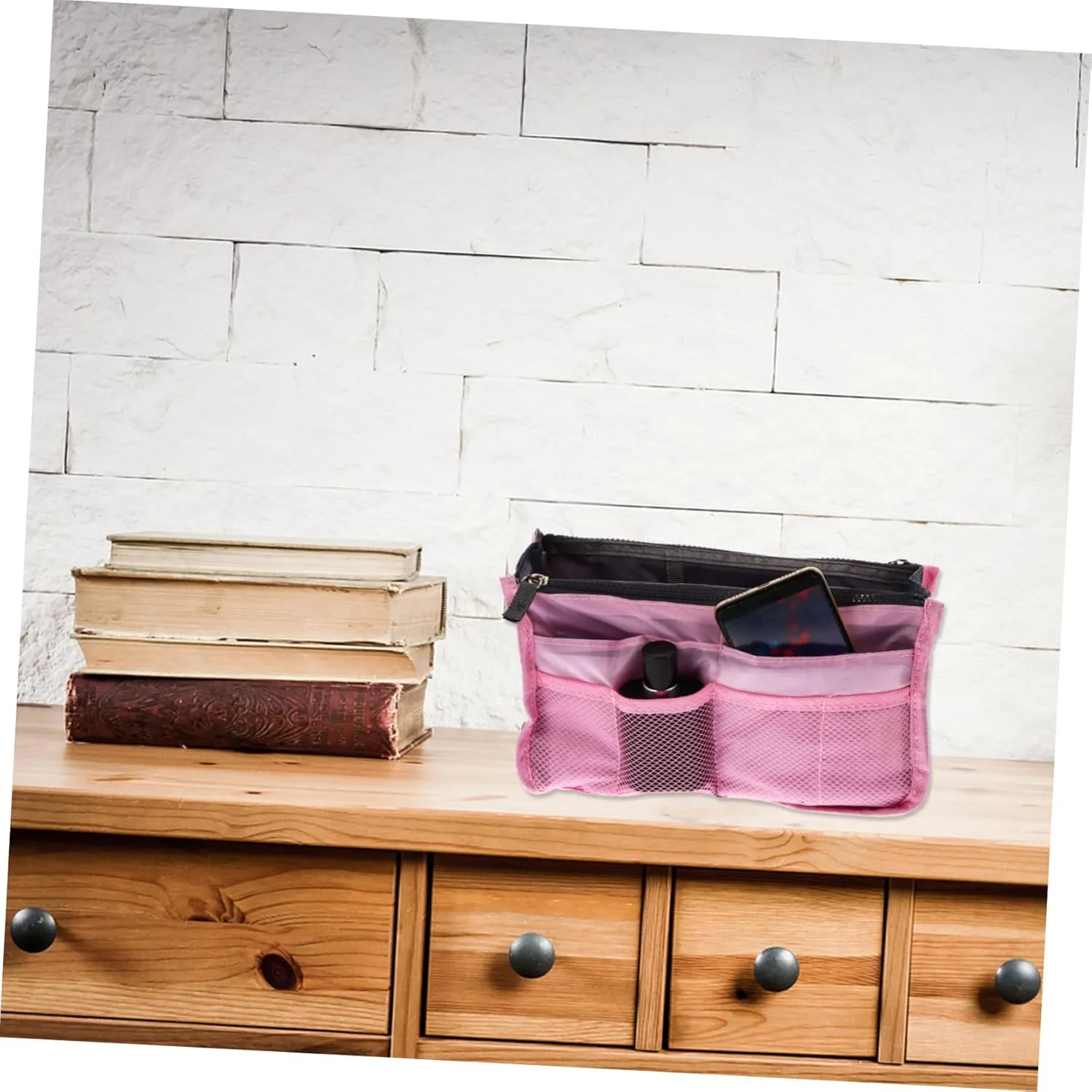 Mikinona Multi-layer Bag Liner Multipurpose Handbag Liner Stylish Travel Bag Travel Pouches for Toiletries Makeup Storage