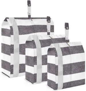 Modern Stripes 3 Set Travel Packing Cubes For Suitcases, Foldable, Garment Bag Closet Storage, Luggage Space Saver, Organizadores De Maletas Para
