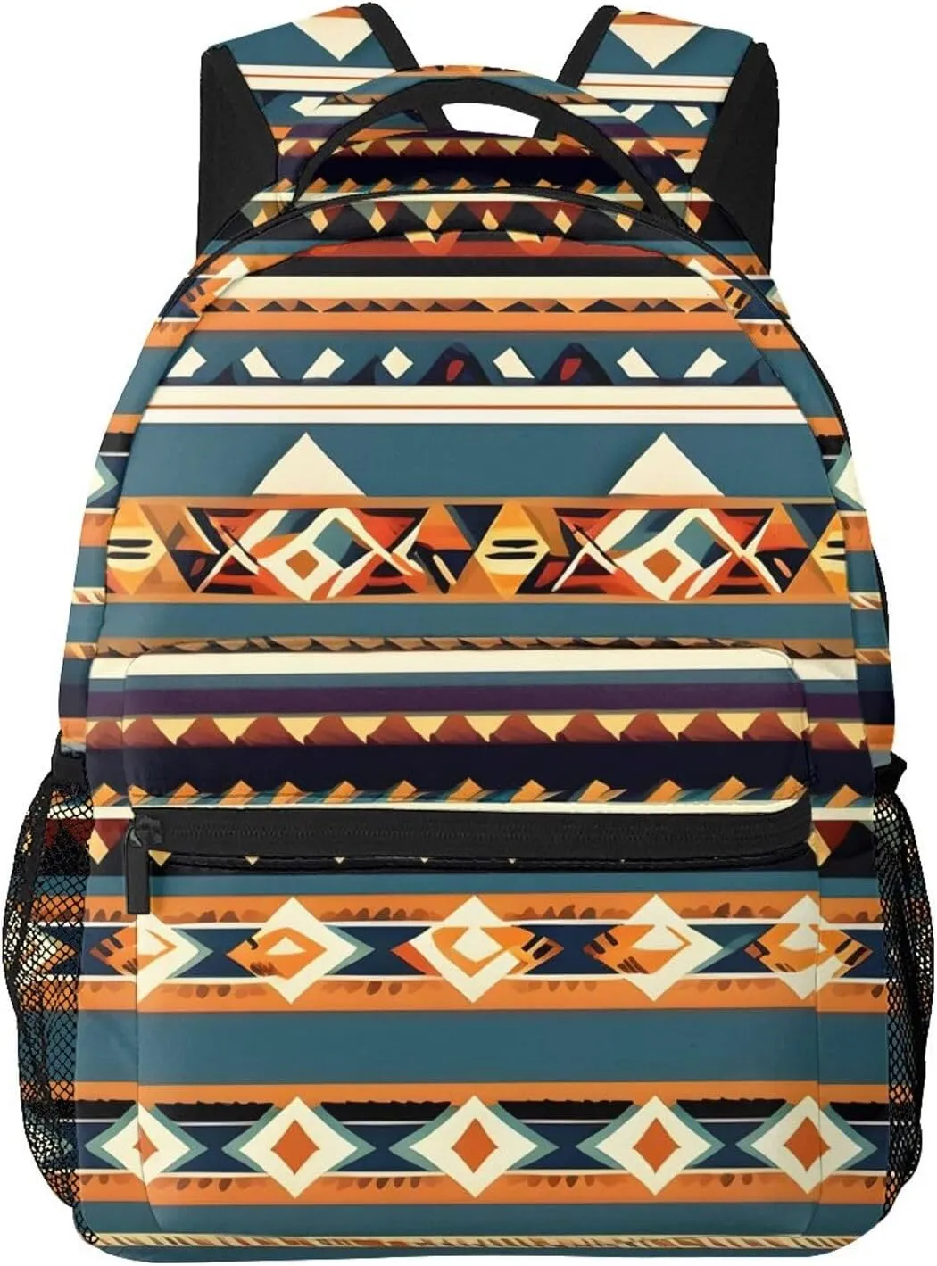 Native American Pattern Print Laptop Backpack Stylish Bookbag College Daypack Travel Business Work Bag For Men Women