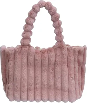 New Large Capacity Tote Bag High End Single Shoulder Furry Bag Shoulder Bags for Women (One Size)