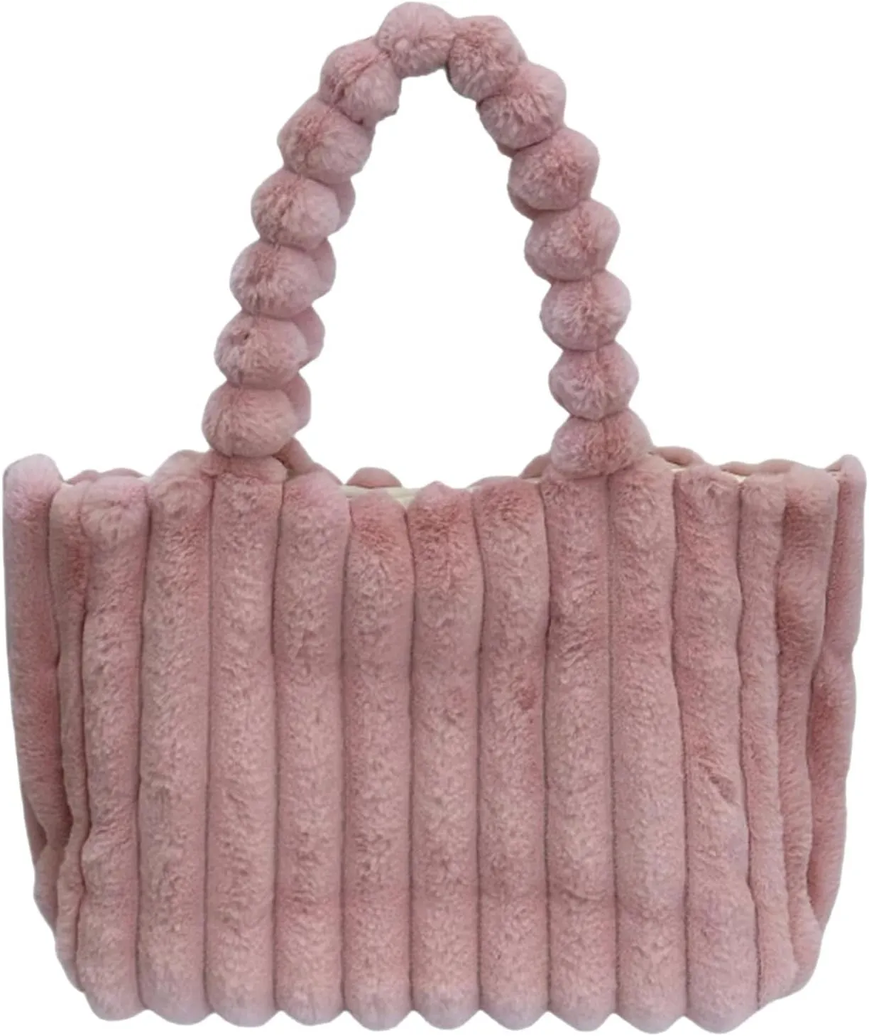 New Large Capacity Tote Bag High End Single Shoulder Furry Bag Shoulder Bags for Women (One Size)