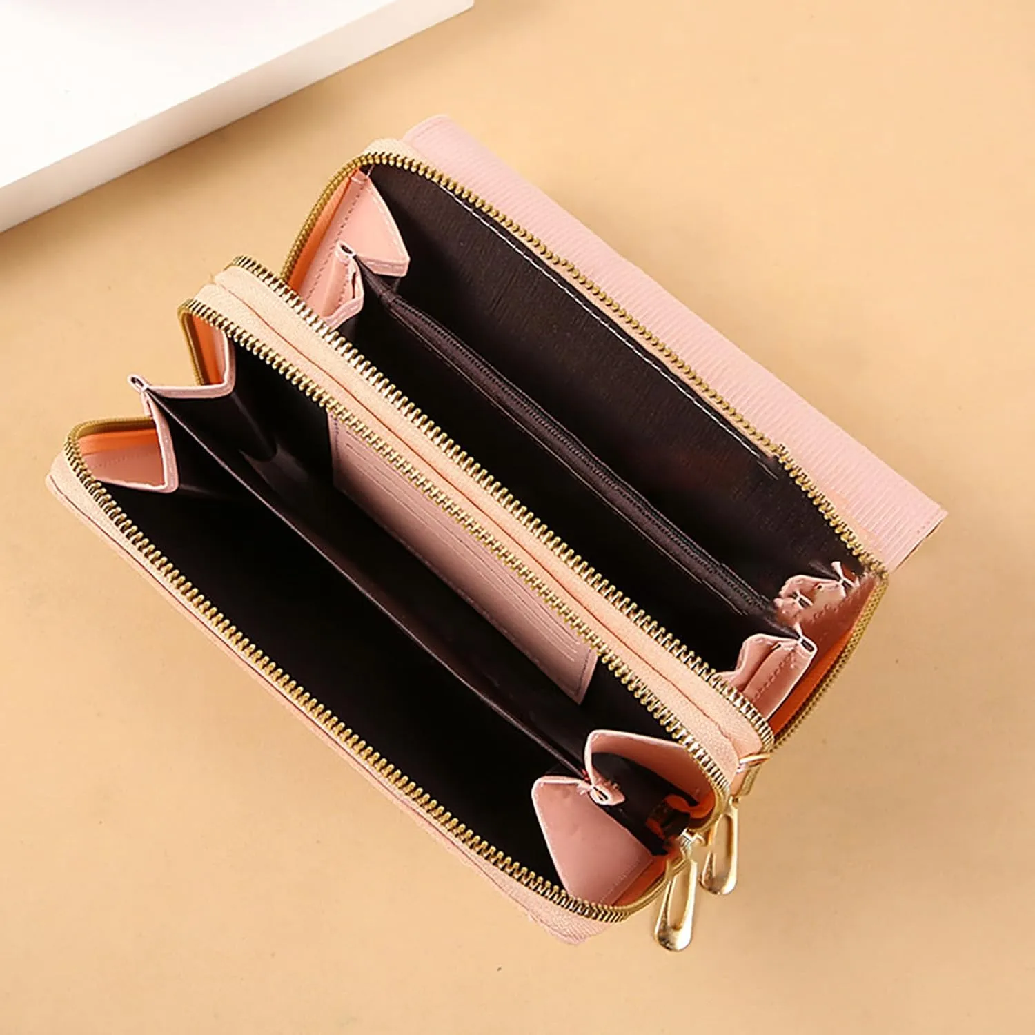 New Women's Wallet Korean Multifunctional Shoulder Bags Medium Long Clutch Bags Purse Bag for Men (Green, One Size)