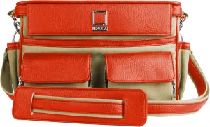 Orange Beige Structured Large Camera DSLR Gadget Bag Made for Sony Alpha 7 IV, ZV-E10, A6400 A6000, 7C