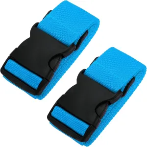 PATIKIL Luggage Straps, 2 Pack Suitcase Straps Adjustable Luggage Belts Strap with Buckle for Luggage Suitcases Travel, Light Blue