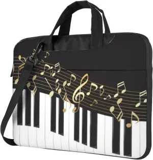 Piano Keyboard Modern 13-15.6 Inch Laptop Bag For Man And Women, Computer Messenger Bag, Trendy Shoulder Strap Design