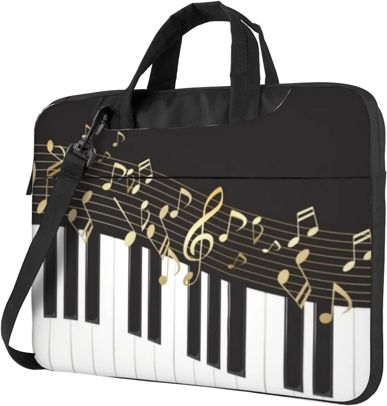 Piano Keyboard Modern 13-15.6 Inch Laptop Bag For Man And Women, Computer Messenger Bag, Trendy Shoulder Strap Design