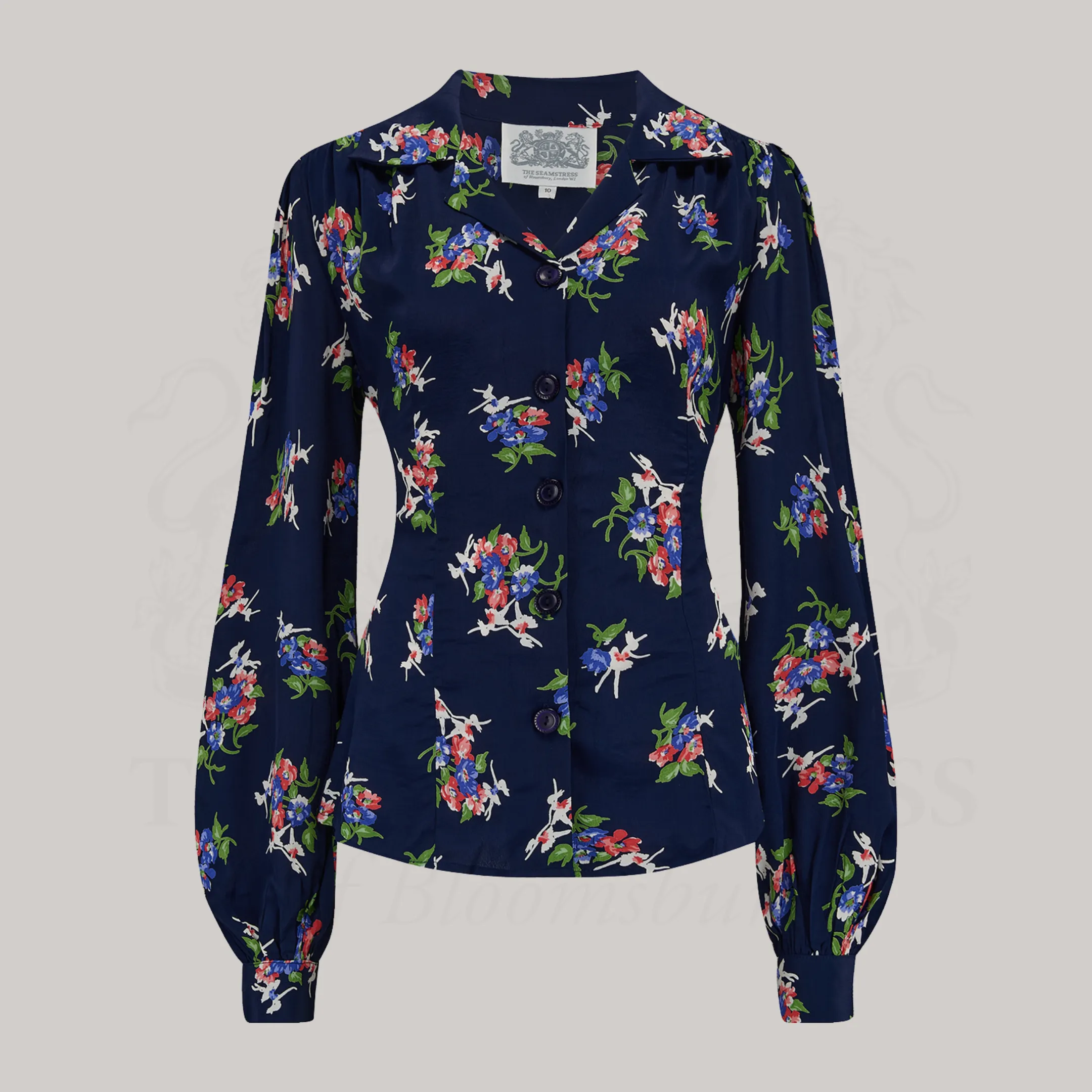Poppy Blouse in Navy Floral Dancer