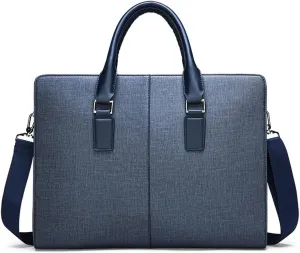 PTEXTU Leather Men's Briefcase Messenger Bag Crossbody Bag Computer Briefcase Backpack