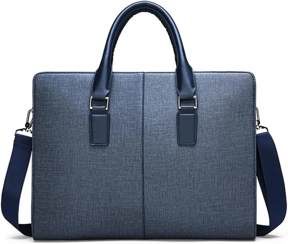 PTEXTU Leather Men's Briefcase Messenger Bag Crossbody Bag Computer Briefcase Backpack