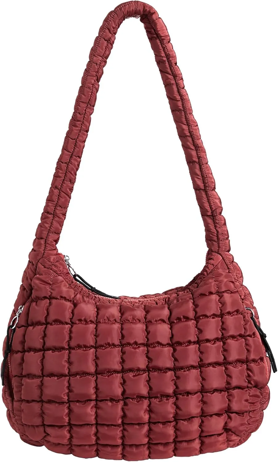 Puffer Quilted Shoulder Bag for Women Padding Shoulder Bag Puffy Hobo Bag Trendy Tote Bag 2025