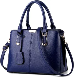 Purses and Handbags for Women Fashion Ladies PU Leather Top Handle Satchel Shoulder Tote Bags Light Blue
