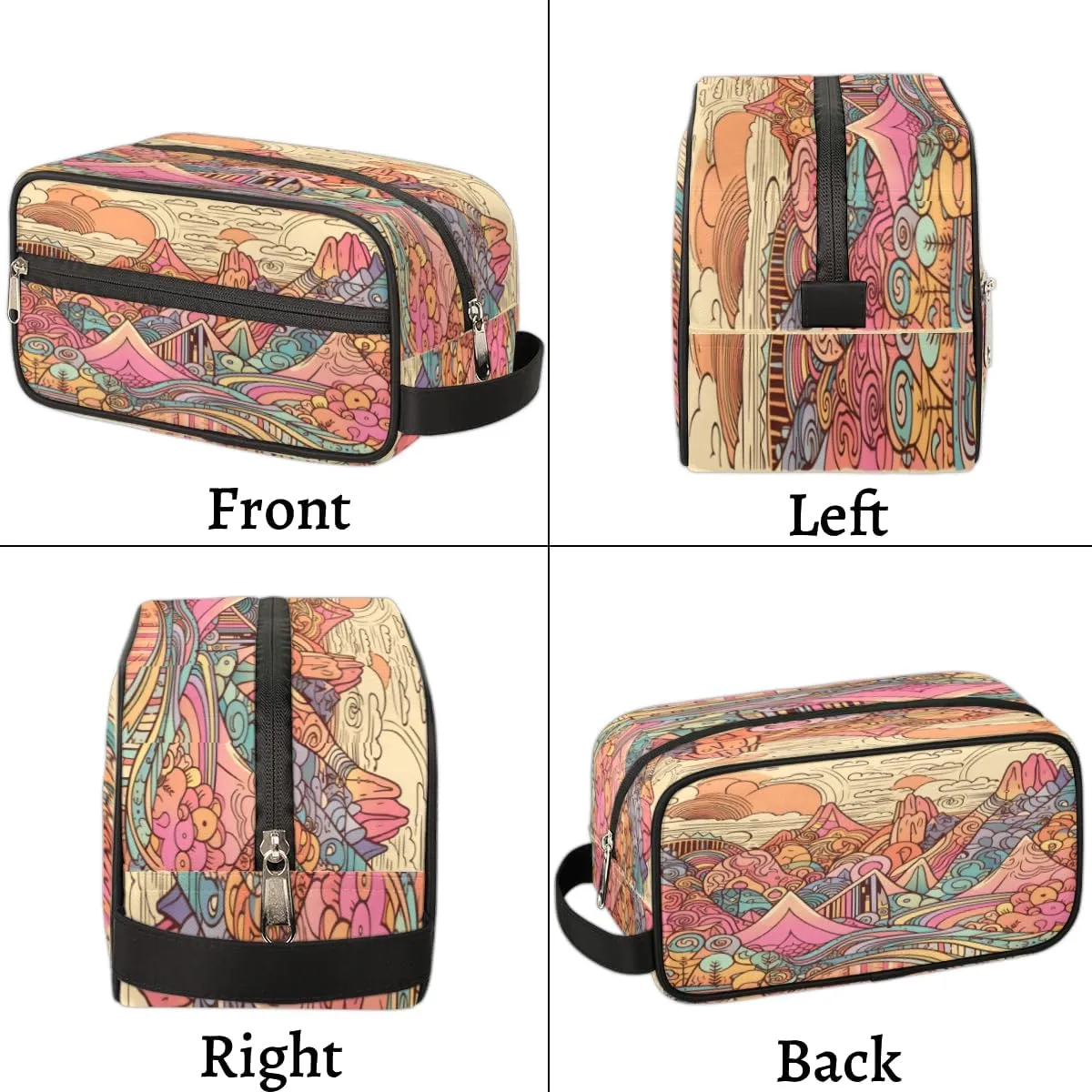 QsirBC Scenery Modern Texture Toiletry Bag for Men Travel Makeup Organizer Mens Shaving Kit Bag Traveling Cosmetic Bags for Toiletries Accessories