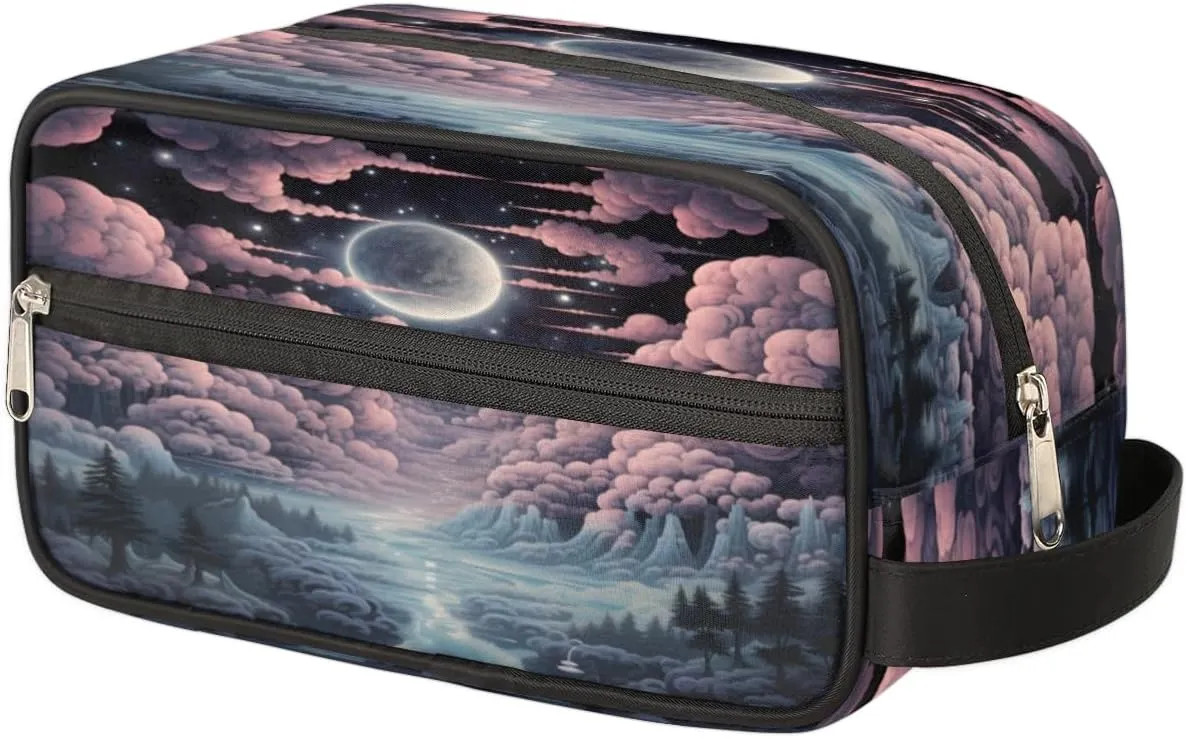 QsirBC Scenery Modern Toiletry Bag for Men Travel Makeup Organizer Mens Shaving Kit Bag Traveling Cosmetic Bags for Toiletries Accessories