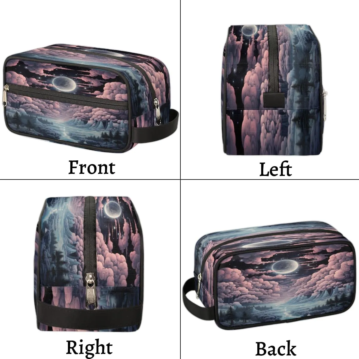 QsirBC Scenery Modern Toiletry Bag for Men Travel Makeup Organizer Mens Shaving Kit Bag Traveling Cosmetic Bags for Toiletries Accessories
