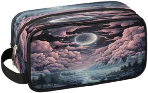 QsirBC Scenery Modern Toiletry Bag for Men Travel Makeup Organizer Mens Shaving Kit Bag Traveling Cosmetic Bags for Toiletries Accessories