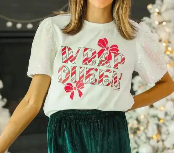 "Wrap Queen" White T-Shirt